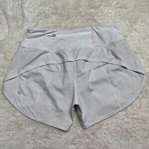 Lululemon LW7AVLT Women's White Speed Up Long Updated Fit Shorts Size 4
